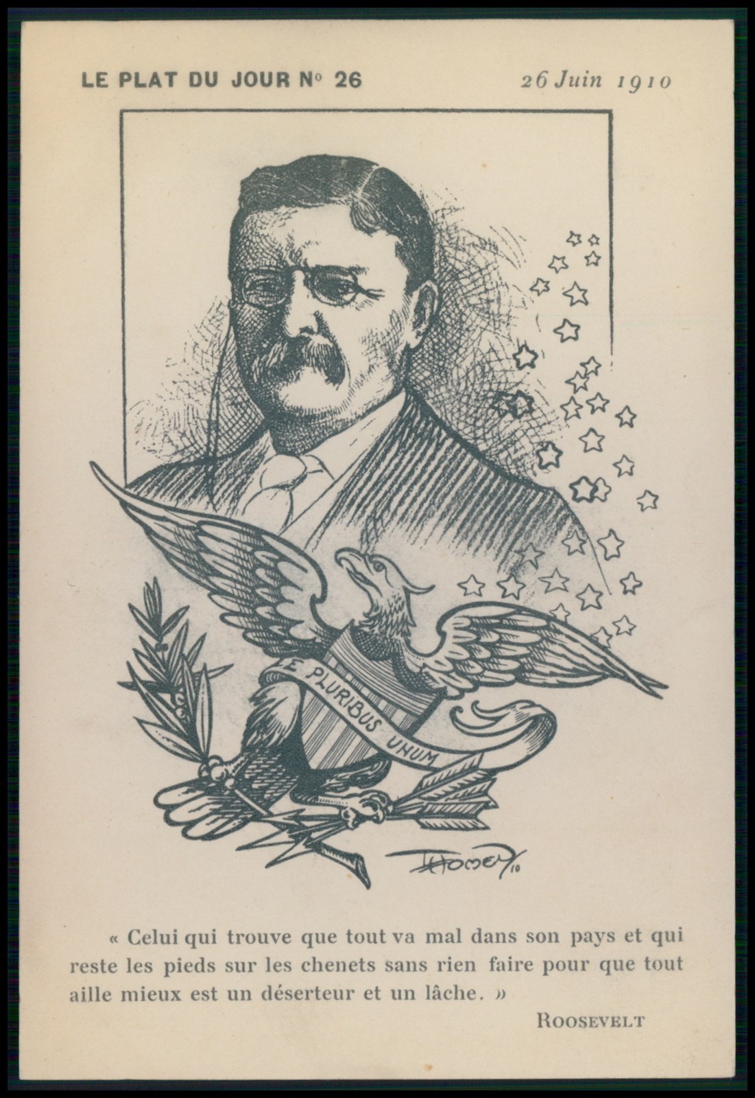 art Thomen Roosevelt USA president Political patriotic original 1900s postcard