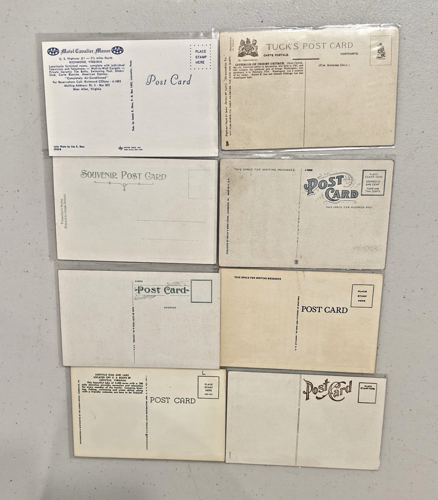 Lot Of 50 Vintage Postcards Ohio and Virginia Some In Protective Sleeves