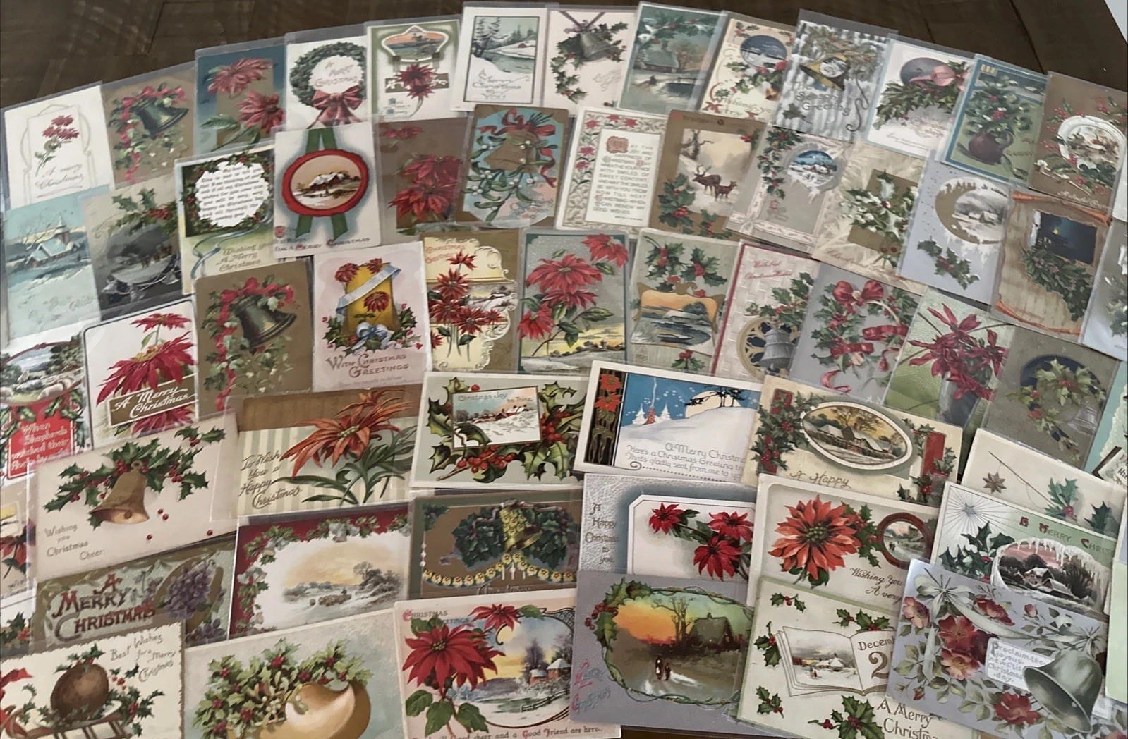 Big Quality ~Lot of~100 Antique Christmas~Postcards~Early 1900’s~ in sleeves