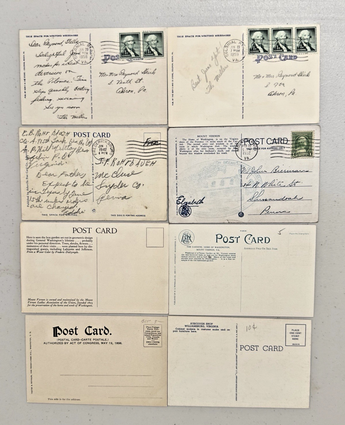 Lot Of 50 Vintage Postcards Ohio and Virginia Some In Protective Sleeves