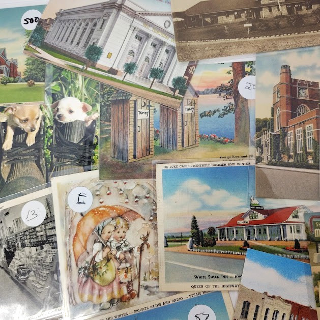 32 Vintage Postcard Lot Linen Real Photo Paper In Sleeves Most Early 1900s-1960s