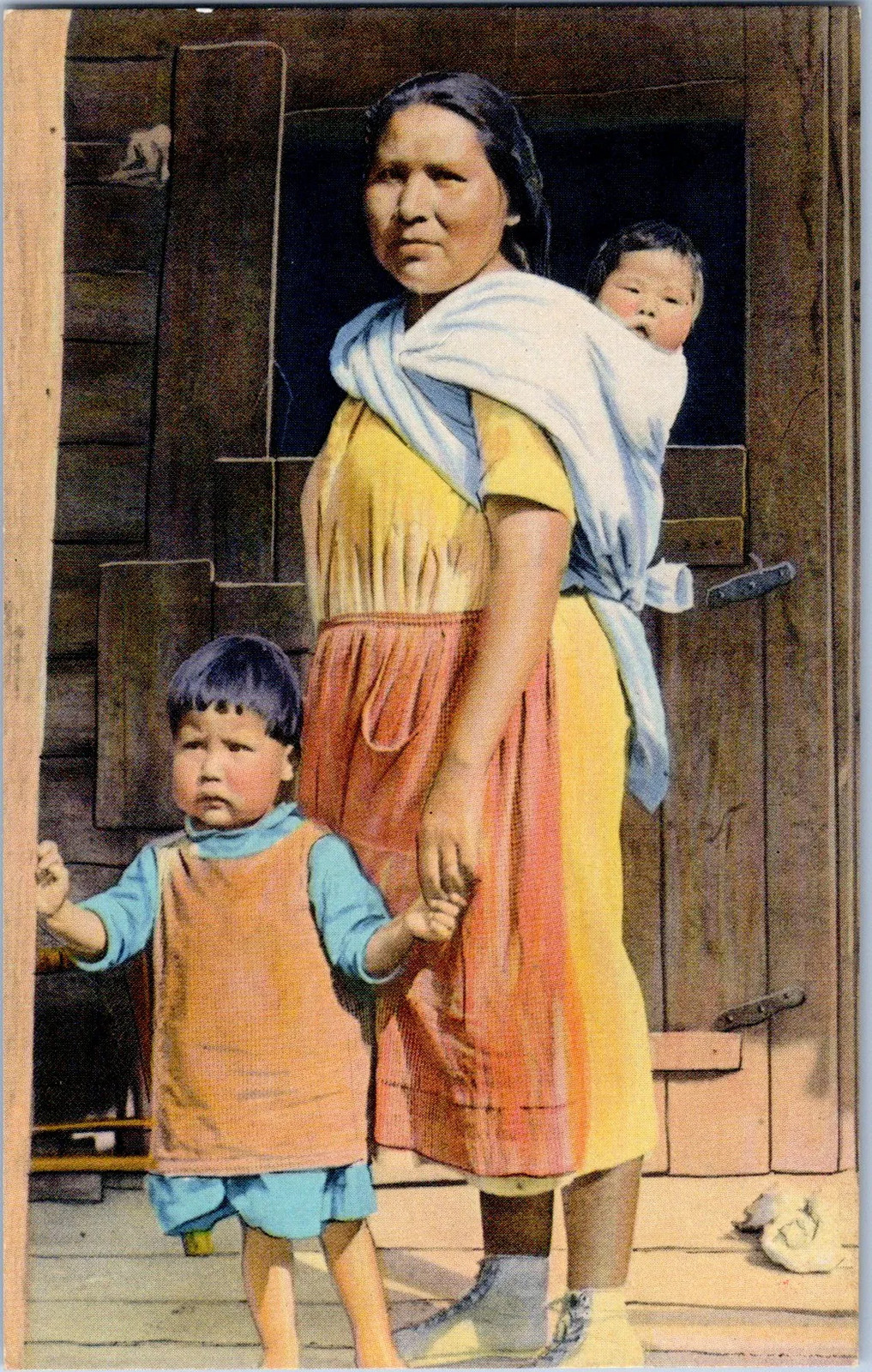 North Carolina, United States – Cherokee Indian Woman And Papoose Postcard