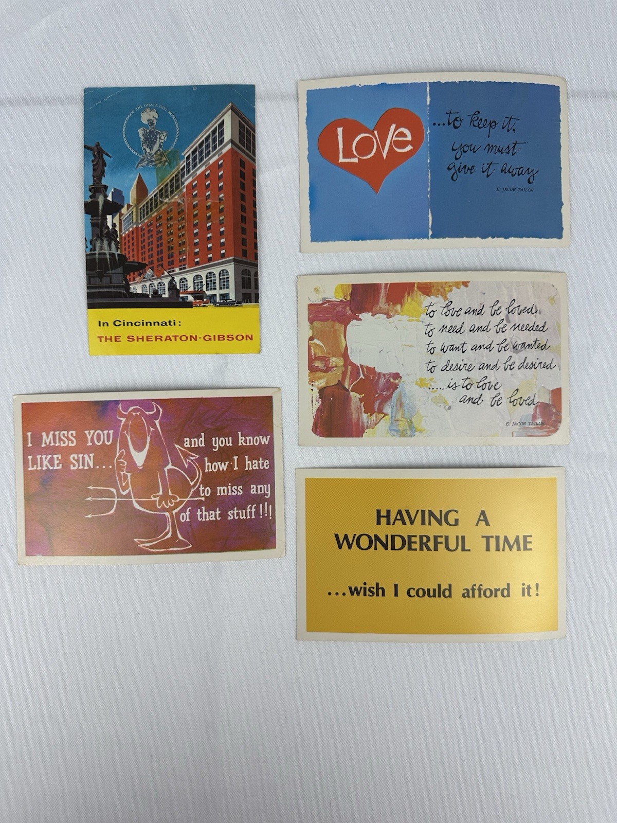Lot Of 5 Vintage Ohio Postcards Unused Unposted
