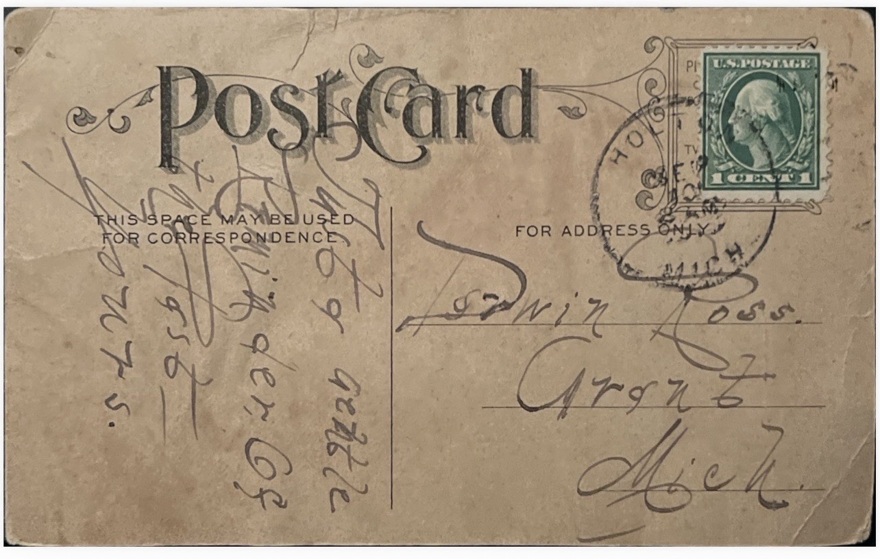 Postcard Prisoner in Jail Cell 13 for 30 Days My Time Is Short Grant Michigan