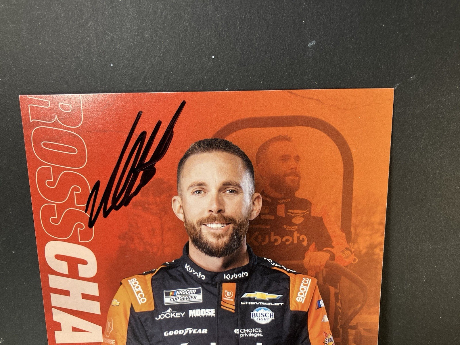 Ross Chastain #1 Kubota Autographed 2026 Chevrolet Camaro 5×7 Hero Card