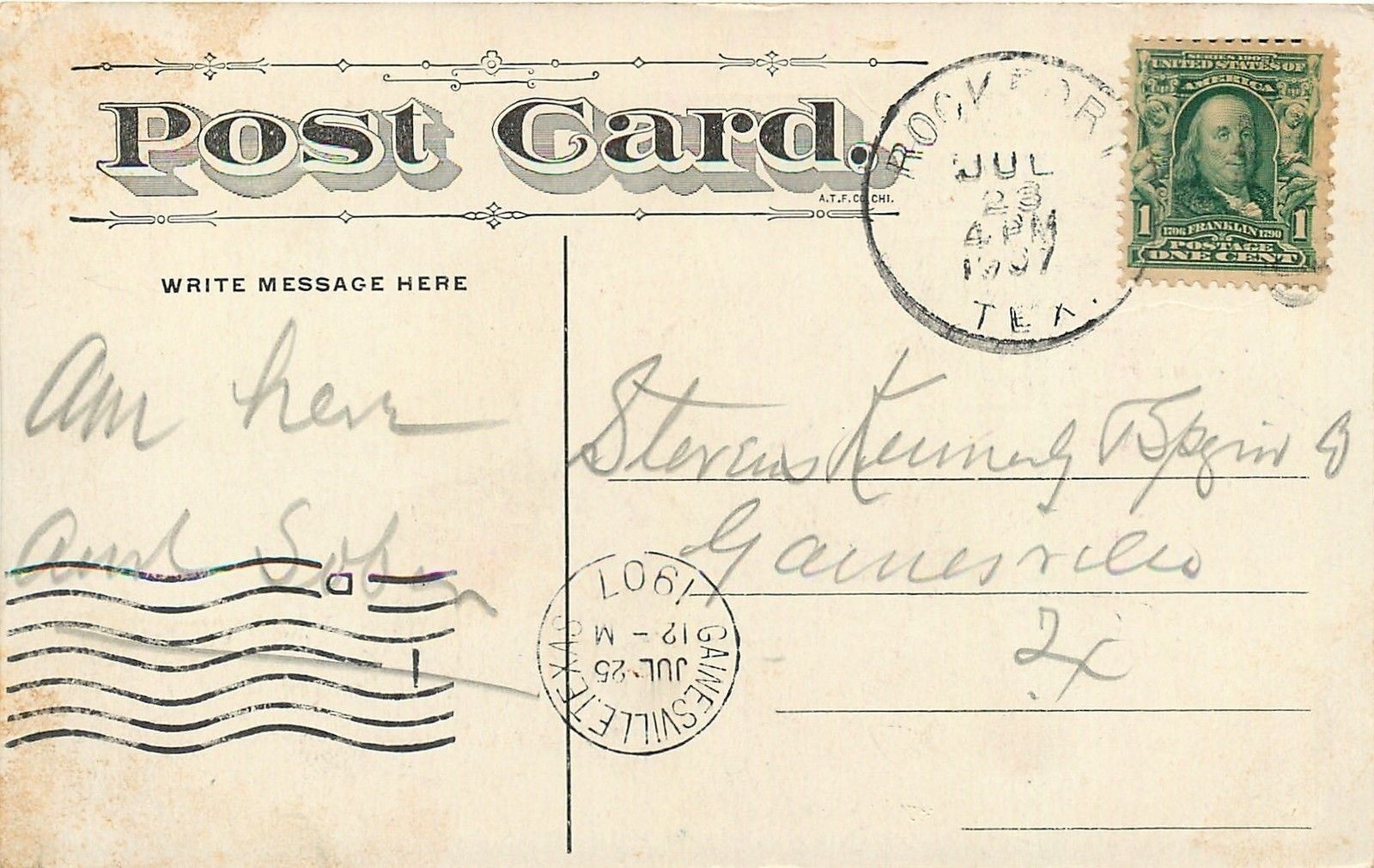 Comic Pun~”I Won’t Be Home for 30 Days”~Jailer Puts Fellow in Cell #13~1907 PC