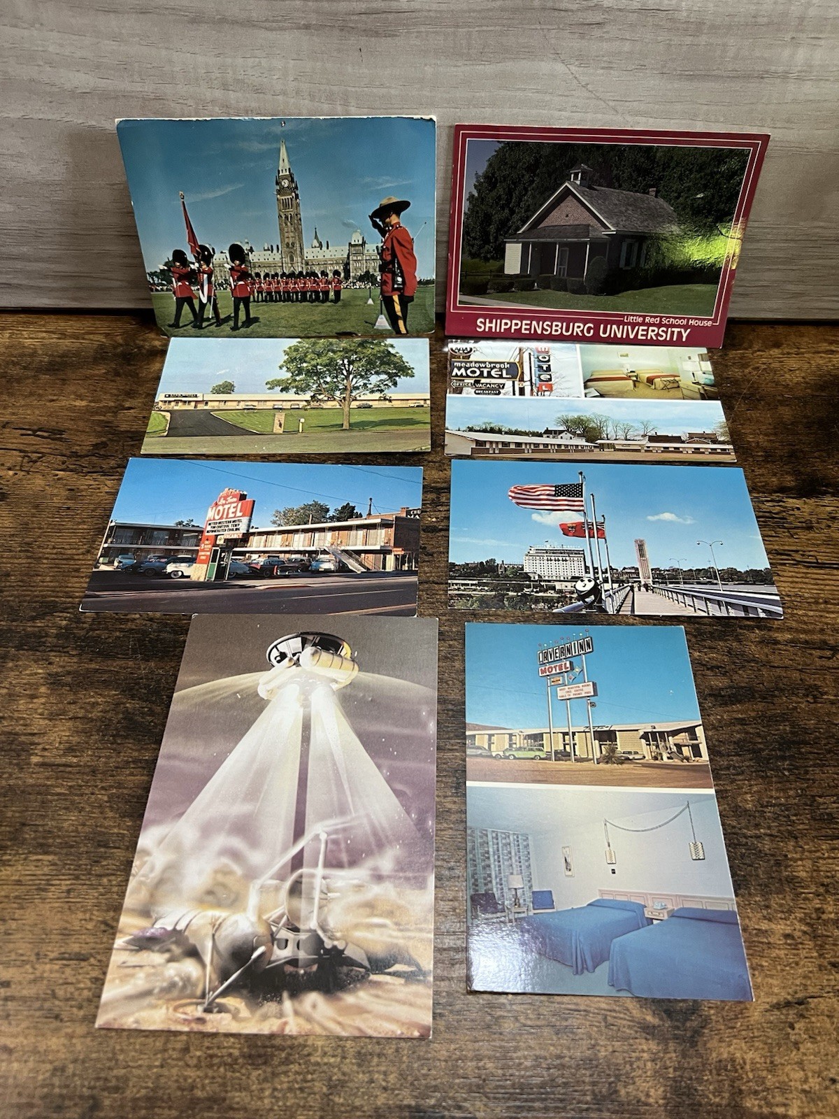 Vintage Postcard Lot of 8 Canada England USA Hotels School Space Unused Mixed