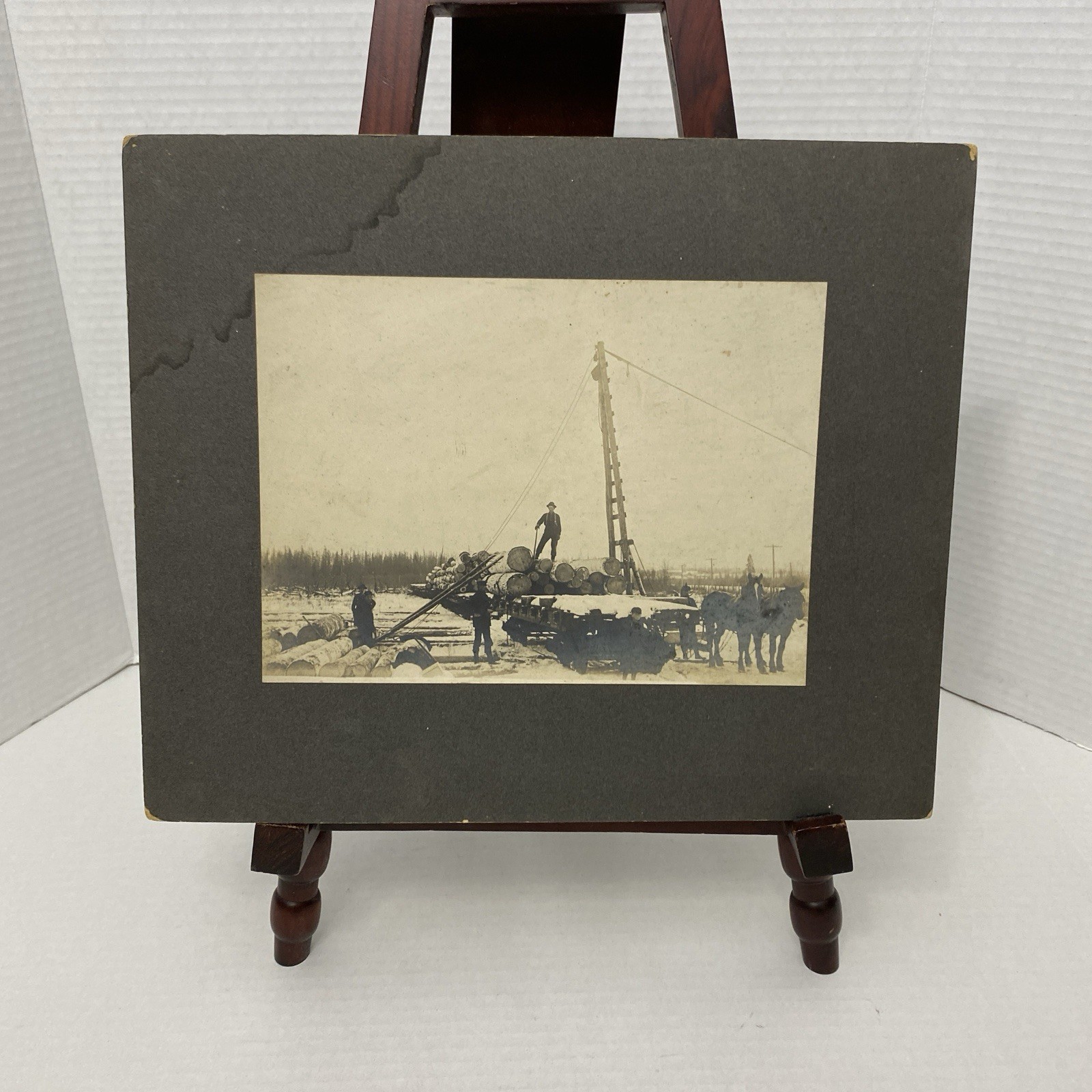Lumber Camp Wisconsin. Early 1900’s Photo 6×8 Inch