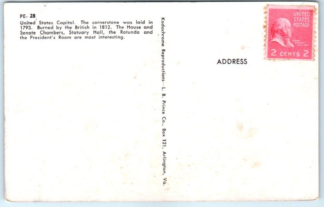 Postcard – United States Capitol, Washington, D. C.