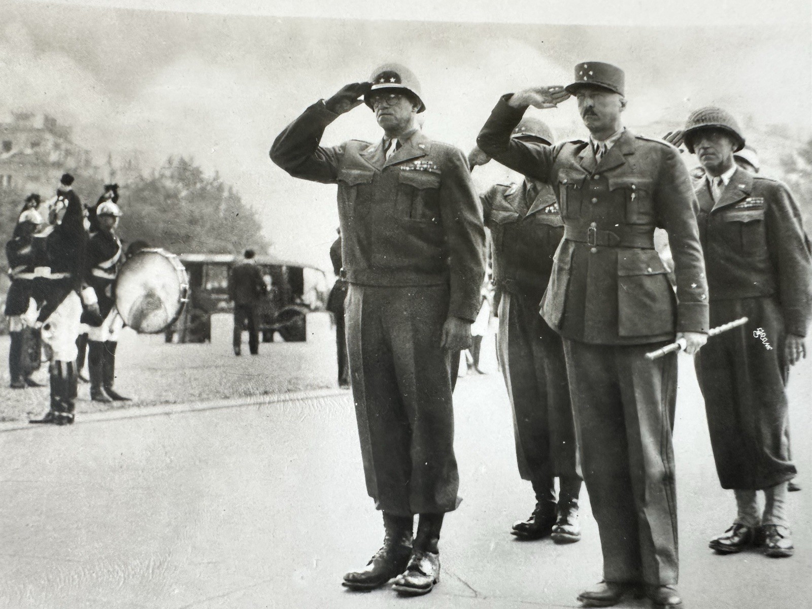 Lot of 4 WWII LIBERATION OF PARIS 1944 France US Troops Army Original RPPC Photo