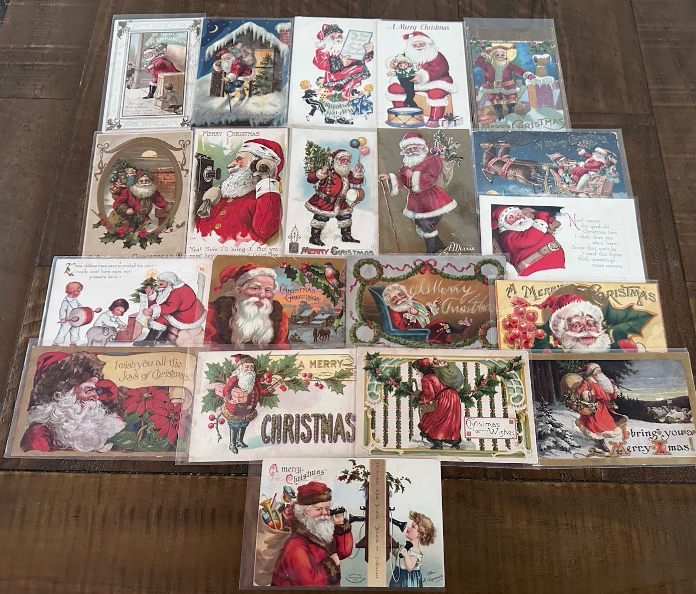 Big ~Lot of 20~Antique~SANTA CLAUS~Christmas Postcards~Great Variety-in sleeves
