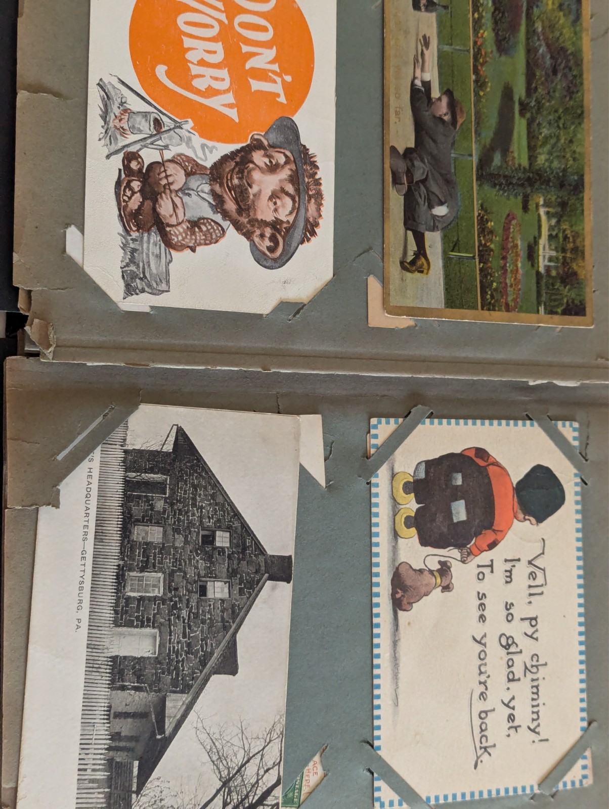 Antique Post Card Lot Book – Some Mailed – See Video – Many Pictures