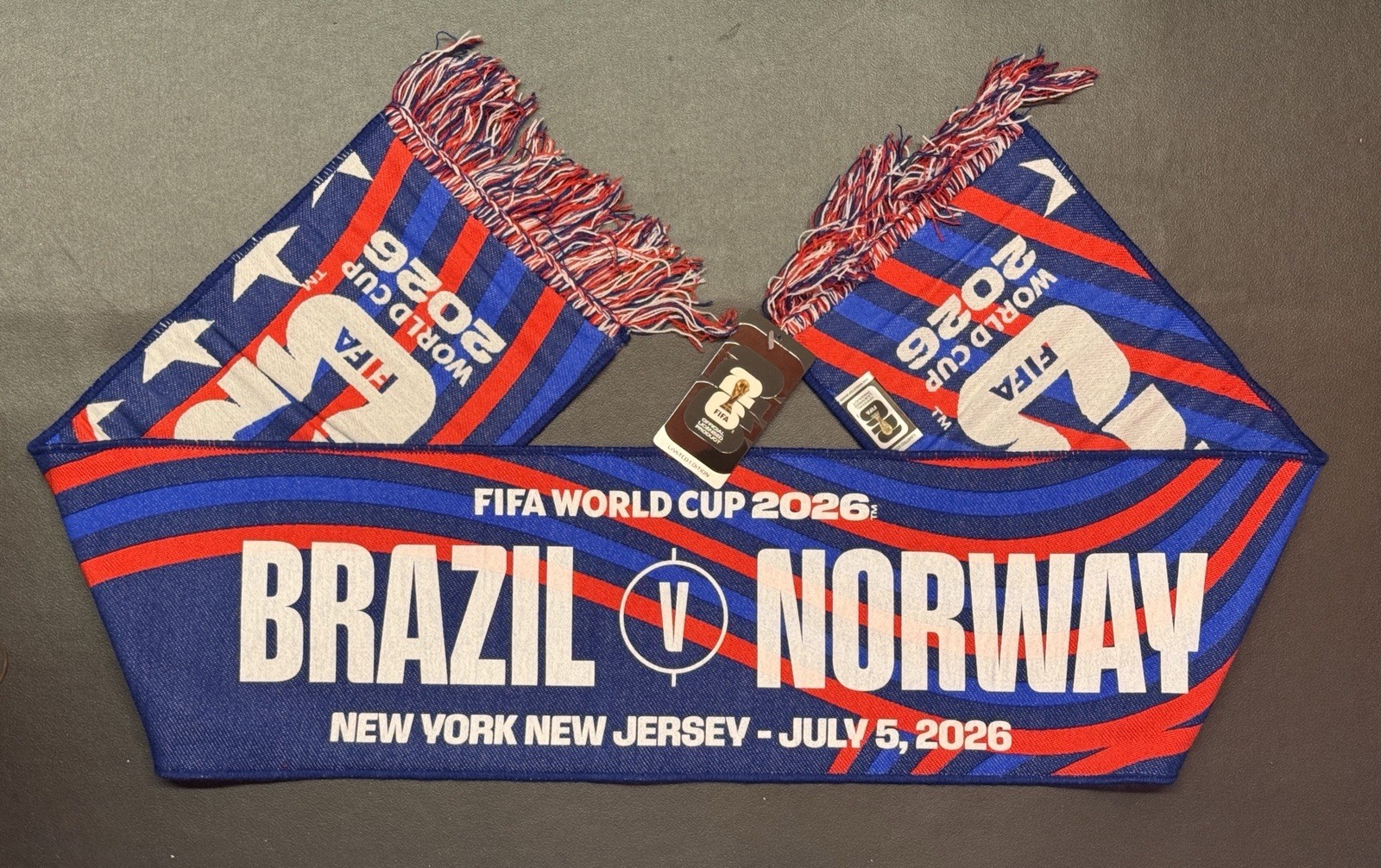 2026 FIFA World Cup Official Match Day Scarf | Brazil vs Norway