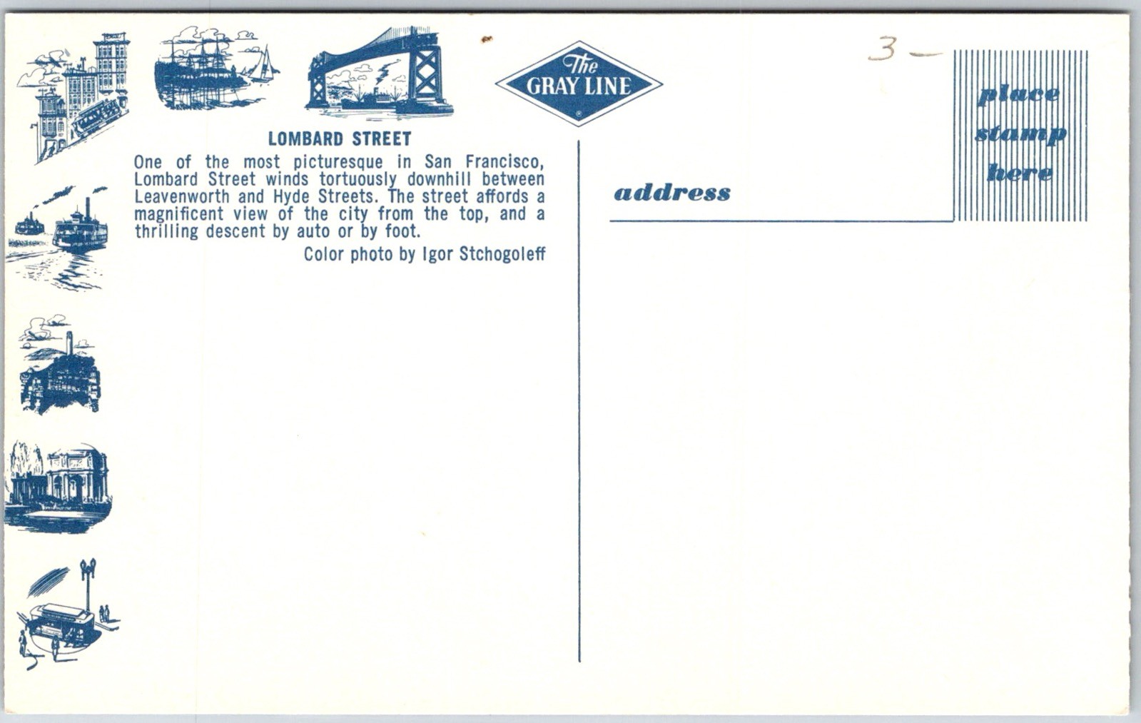 San Francisco USA Lombard Street Crookedest Street Scenic View Postcard
