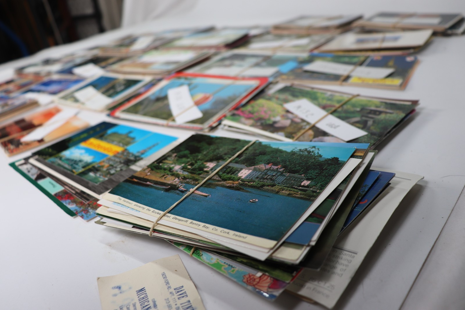 Huge VTG Postcard Collection Lot Hundreds USA Europe Travel Art i6