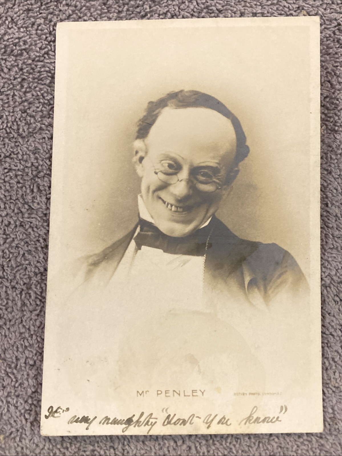 RPPC c1905 Creepy Mr Penley Postcard