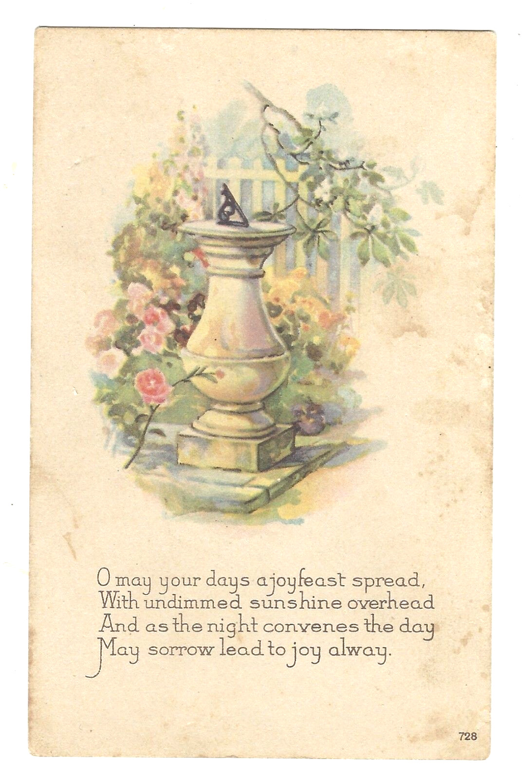 Postcard Divided Unused USA K in Circle #728