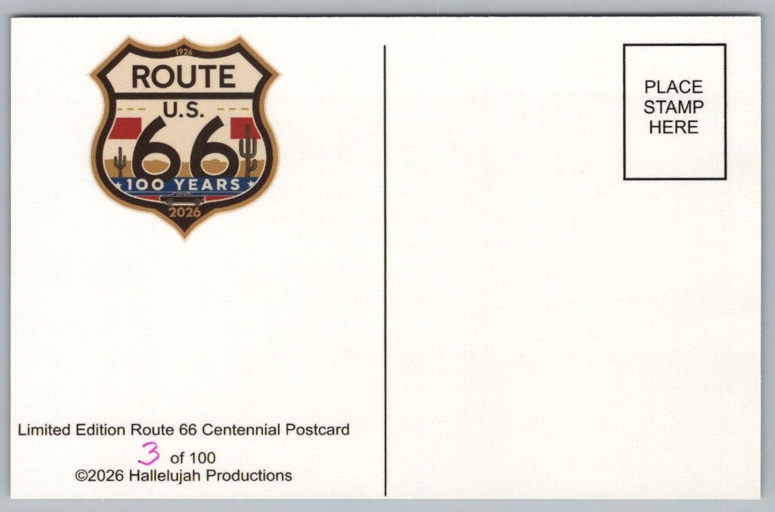 Route Rt 66 Centennial 100 Years Greetings 1950s New Postcard
