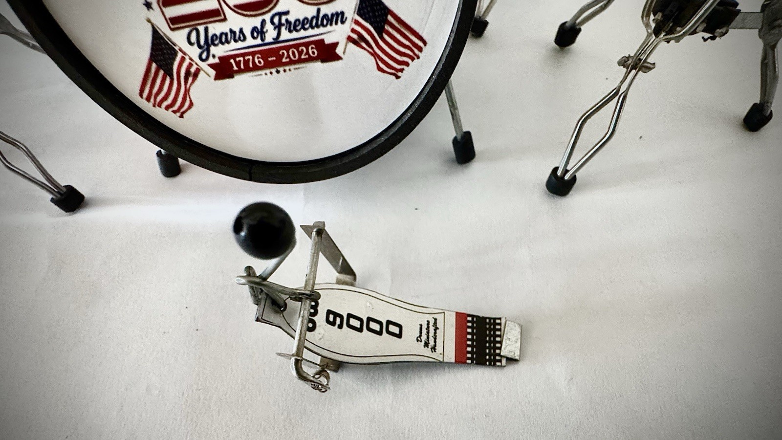 4th Of July Miniture Drum SATTARI 250 Years Of Freedom Celebration 1776-2026