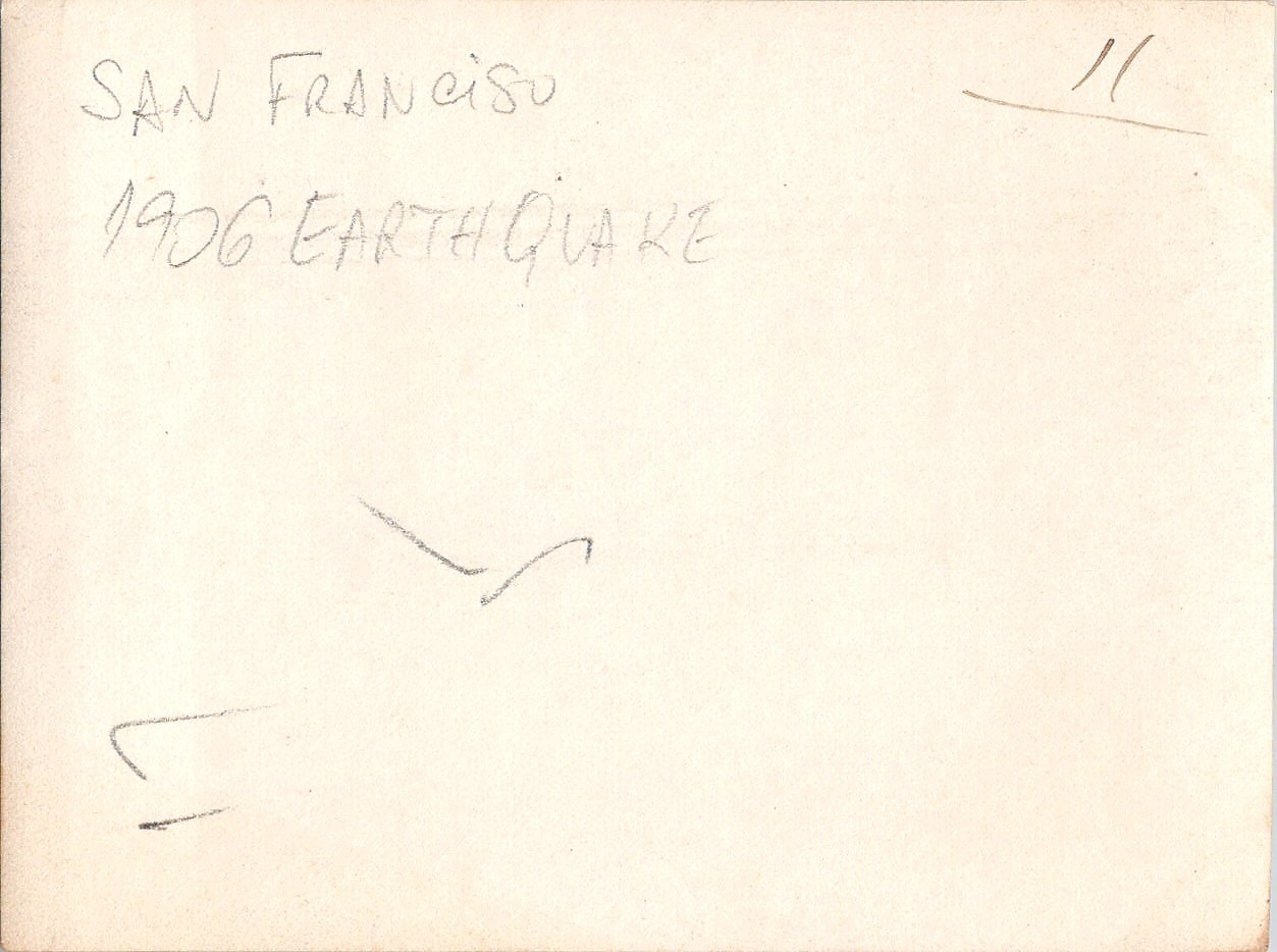 bb Not a postcard San Francisco 1906 Earthquake original real photo
