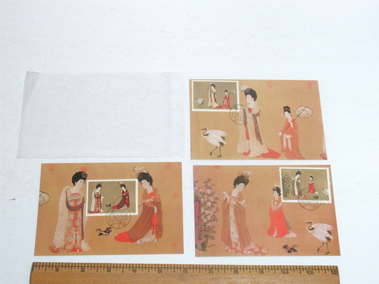 Lot Vtg 80s Unused China First Day Cover 11 Postcards in Folder Sleeves