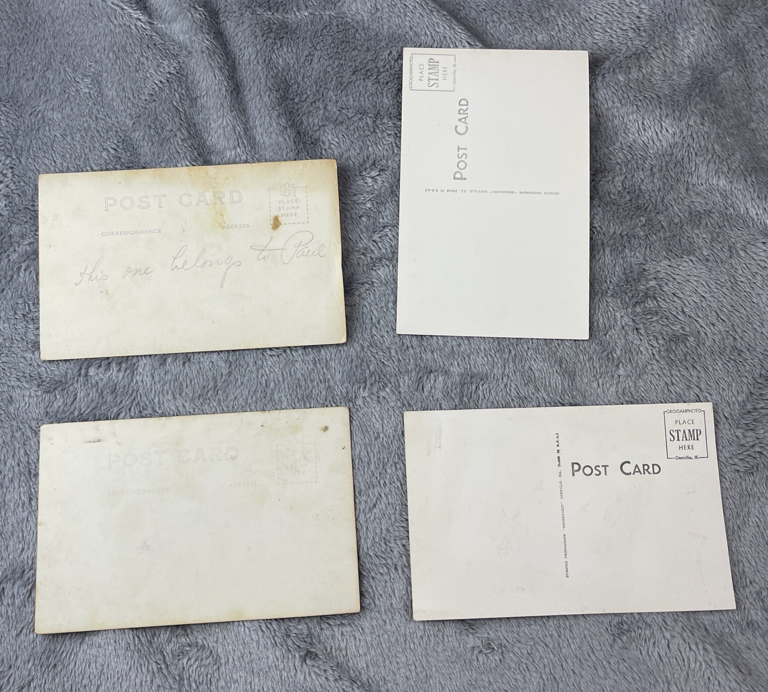 Lot of 4 Vintage Post Cards – 3 RPPC real buildings-scenery