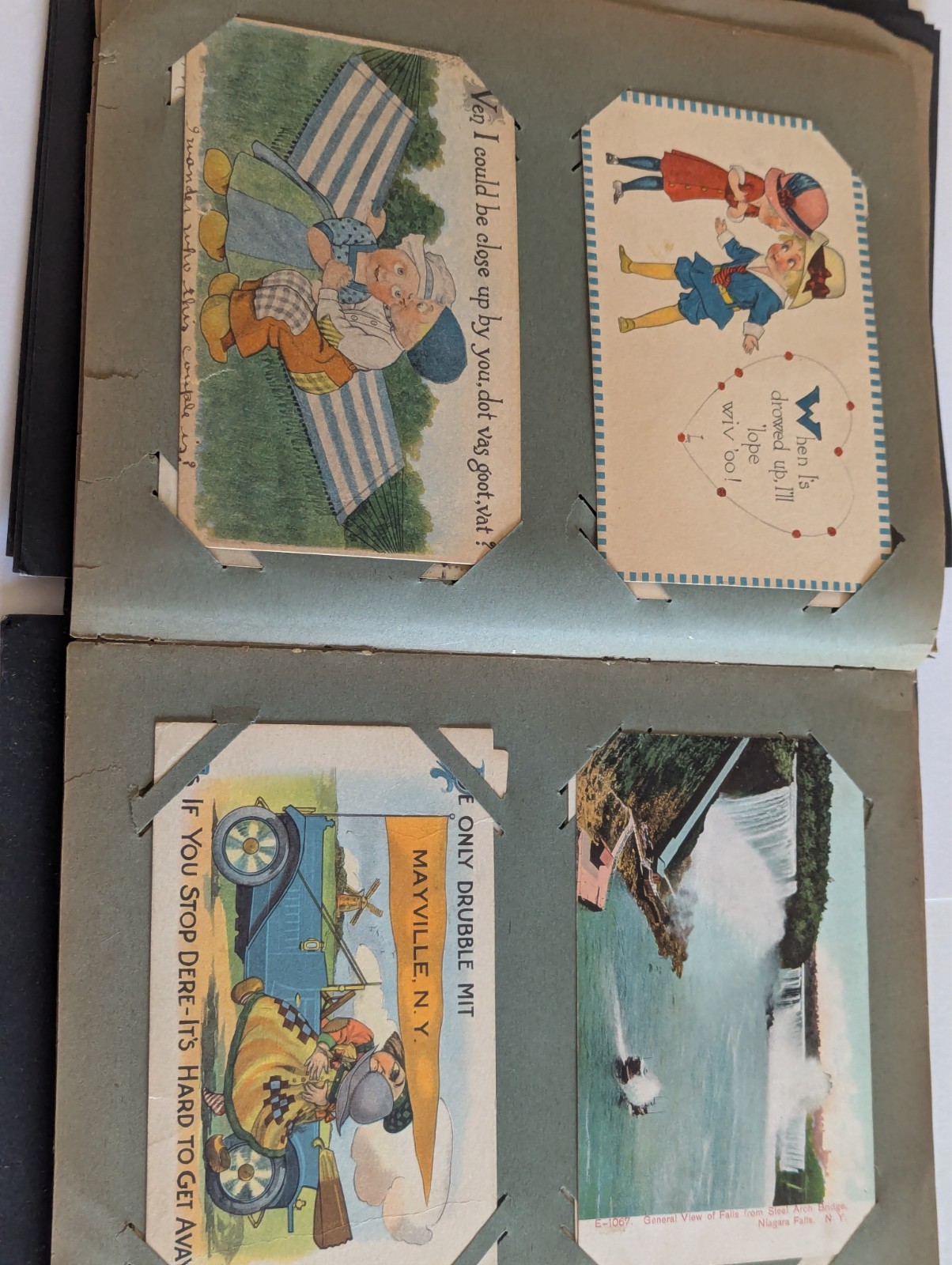 Antique Post Card Lot Book – Some Mailed – See Video – Many Pictures
