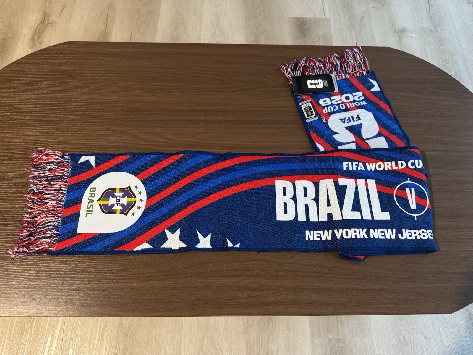 New 2026 FIFA World Cup Brazil vs Norway NJ Match Day Scarf Round of 16 07/05/26