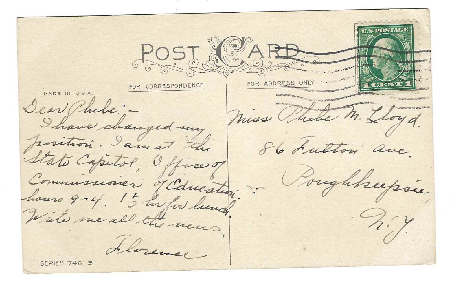 A Merry Christmas Vintage Postcard