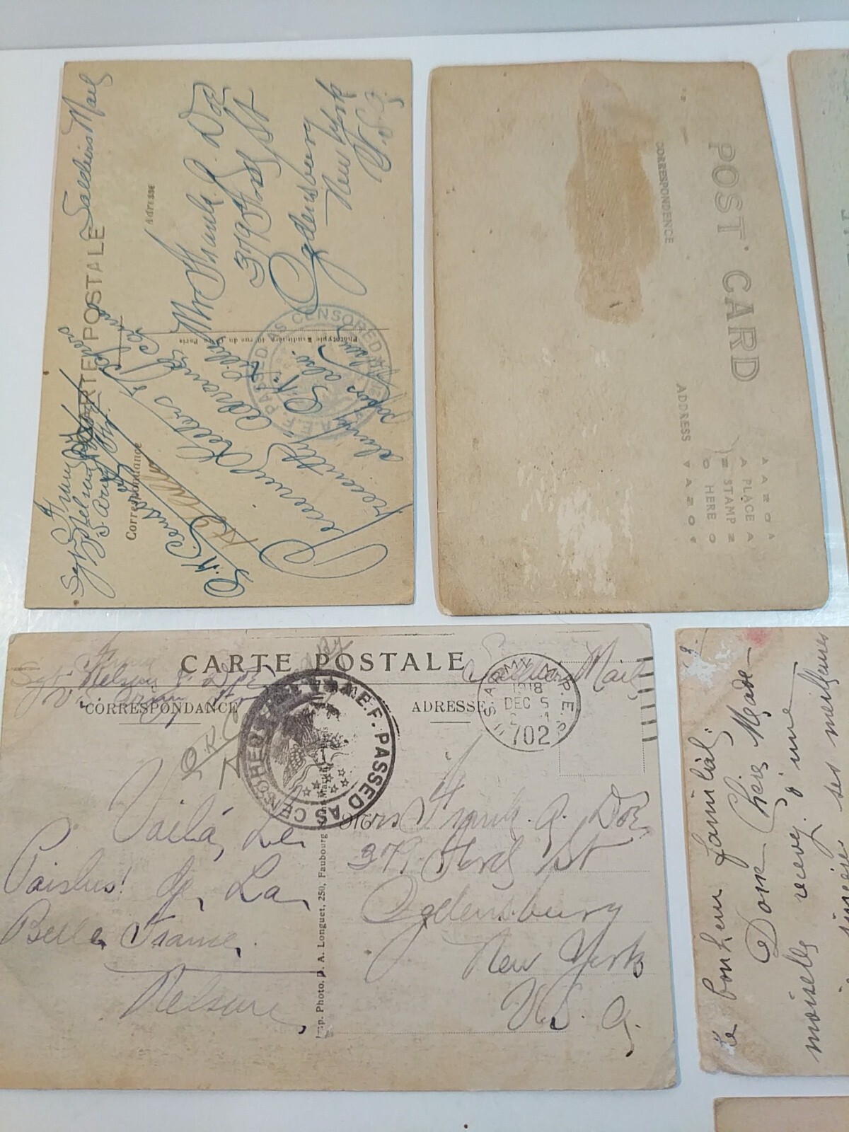 Lot 6 WWI Postcards La Guerre en Argonne Chasers of Africa Burnhaupt Buyer Bonds
