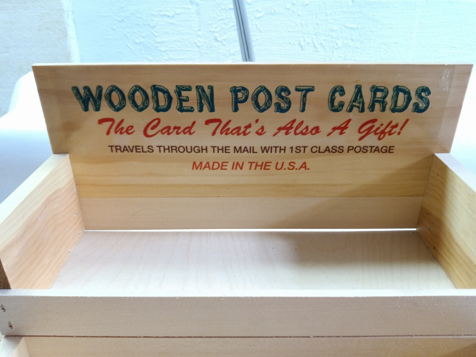 VINTAGE WOODEN 2 LEVEL POSTCARD RACK COUNTER TOP COUNTRY STORE DISPLAY Unit