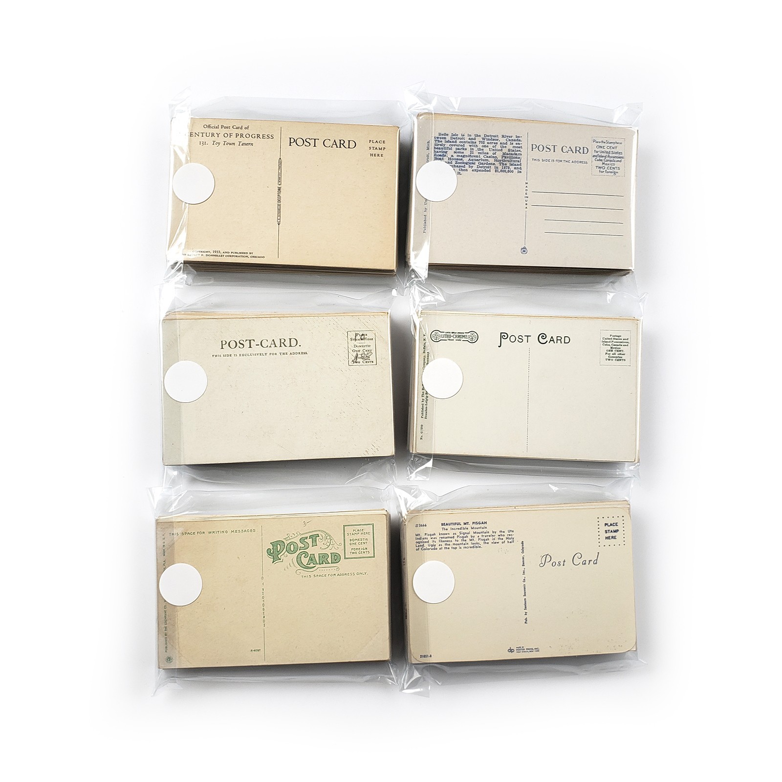 60 Unused Vintage Postcards Lot – Unposted Random Blank Midcentury Travel Views