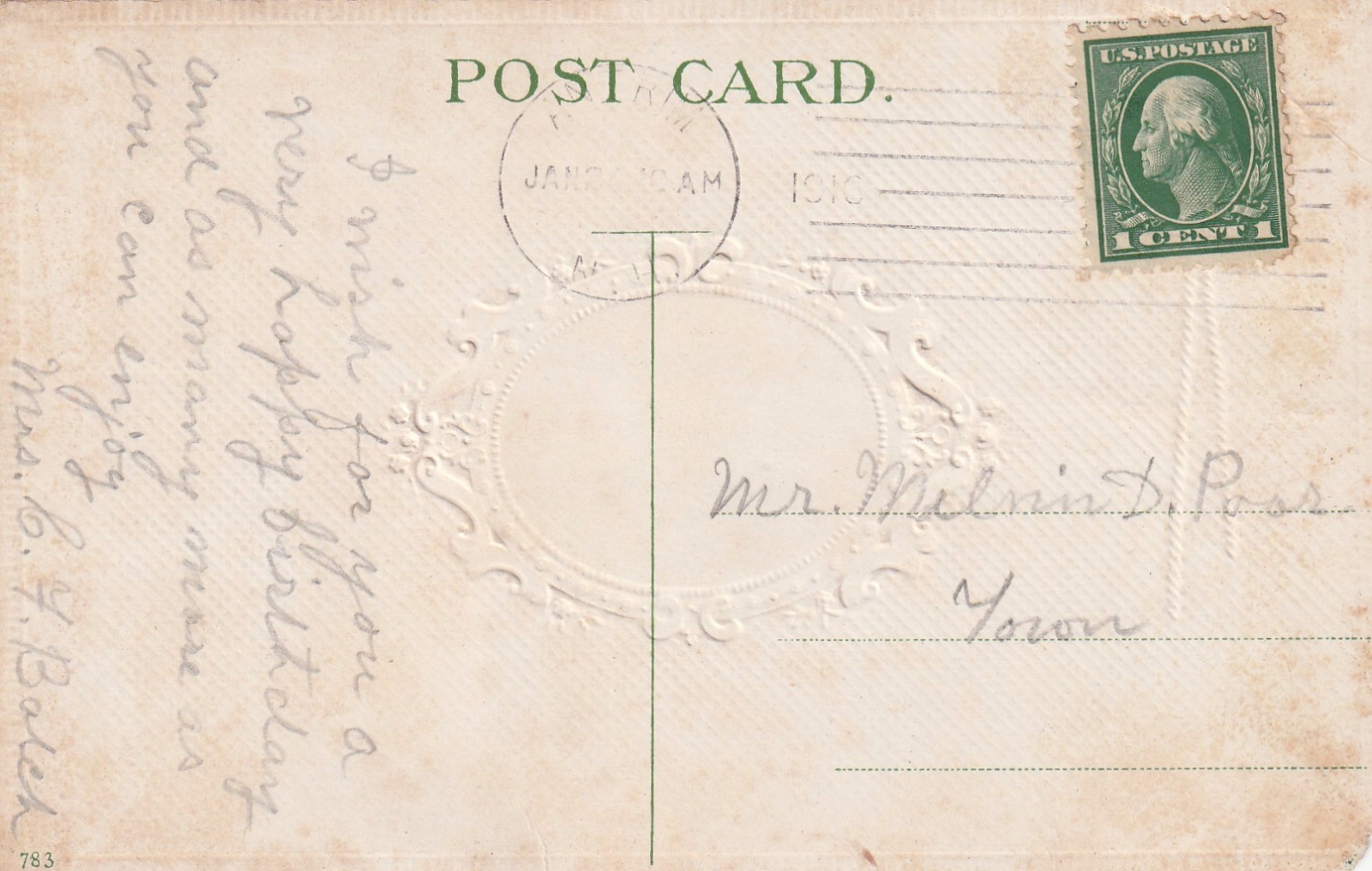 *Birthday Postcard-“Congratulations” (U1-466)