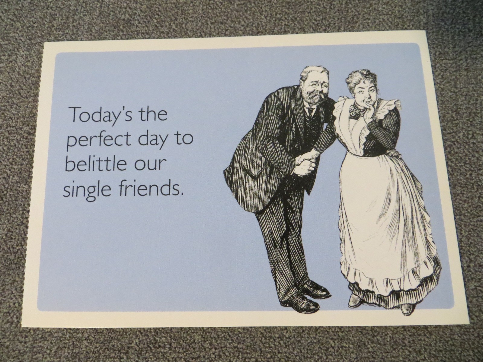 Valentine’s Day Humorous Dating Romance Love Single Friends Postcard NEW