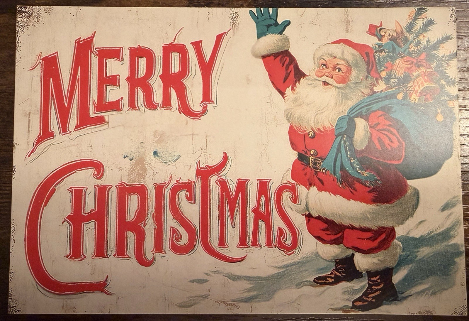 Merry Christmas Santa Claus Retro Look Postcard Pc429 Tonya