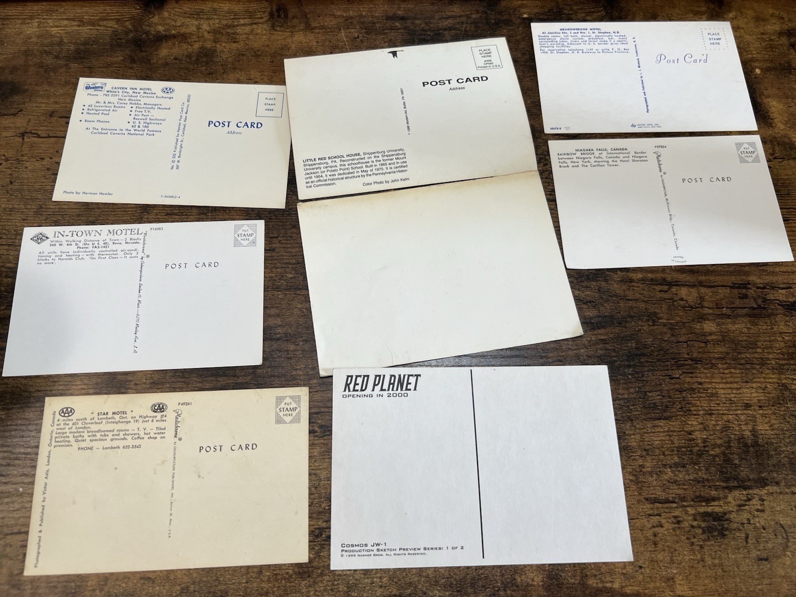 Vintage Postcard Lot of 8 Canada England USA Hotels School Space Unused Mixed