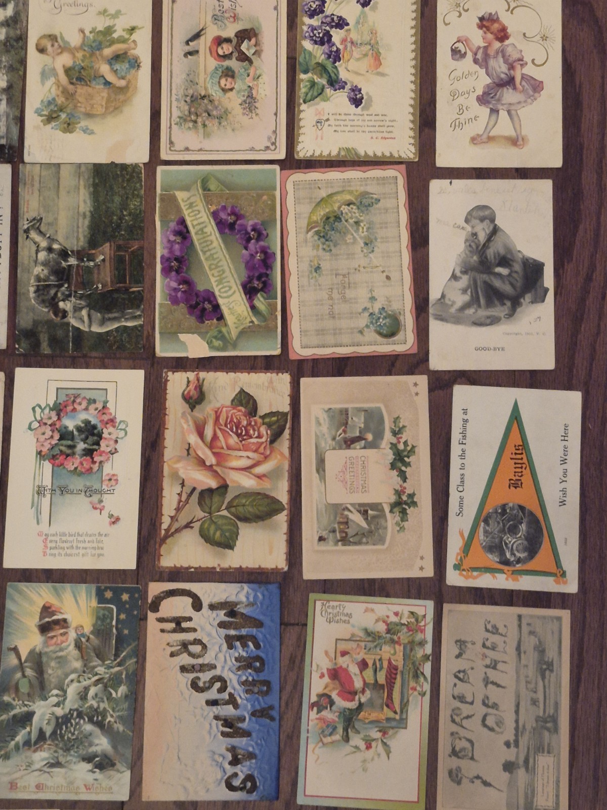 Vintage Postcard Lot Christmas, Easter, Santa’s, Patriotic, Valentine’s day