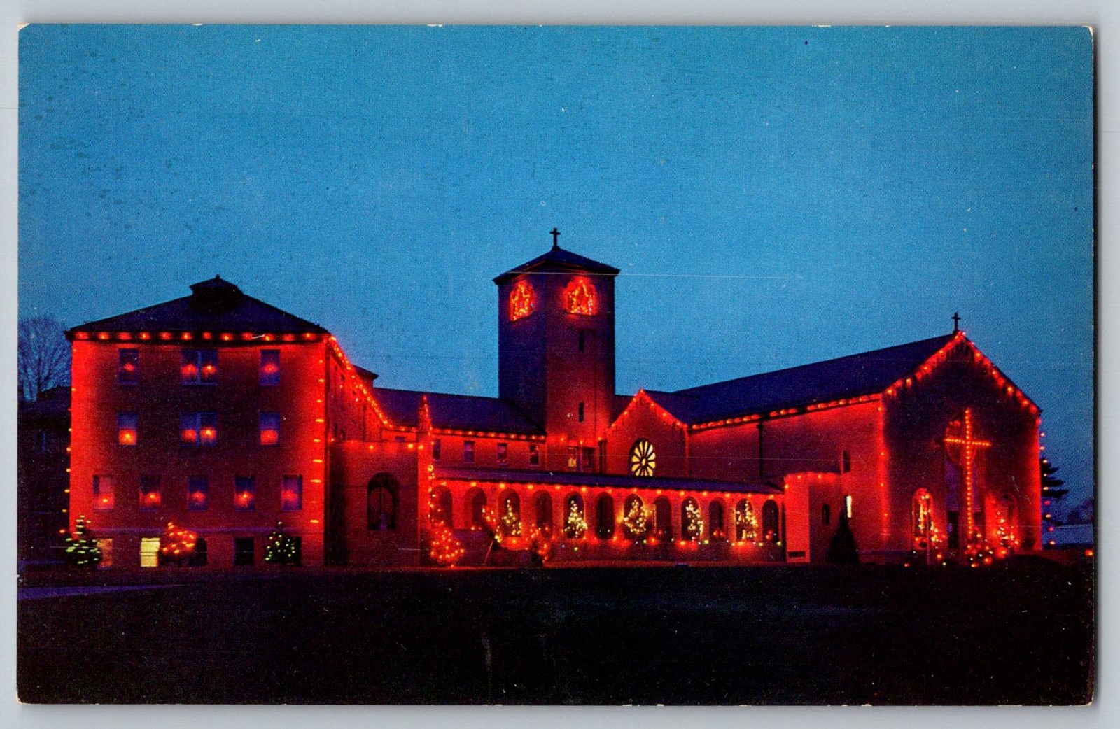 Postcard – Christmas Display, Mt. Alvernia Seminary, Wappingers Falls, N.y.