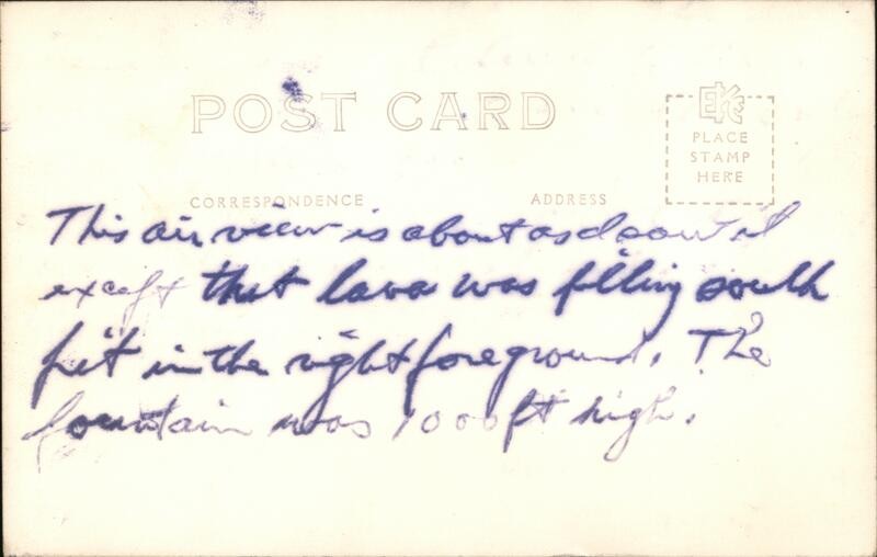 Hawaii HI Mauna Loa Eruption January 1949 Original Vintage Real Photo RPPC