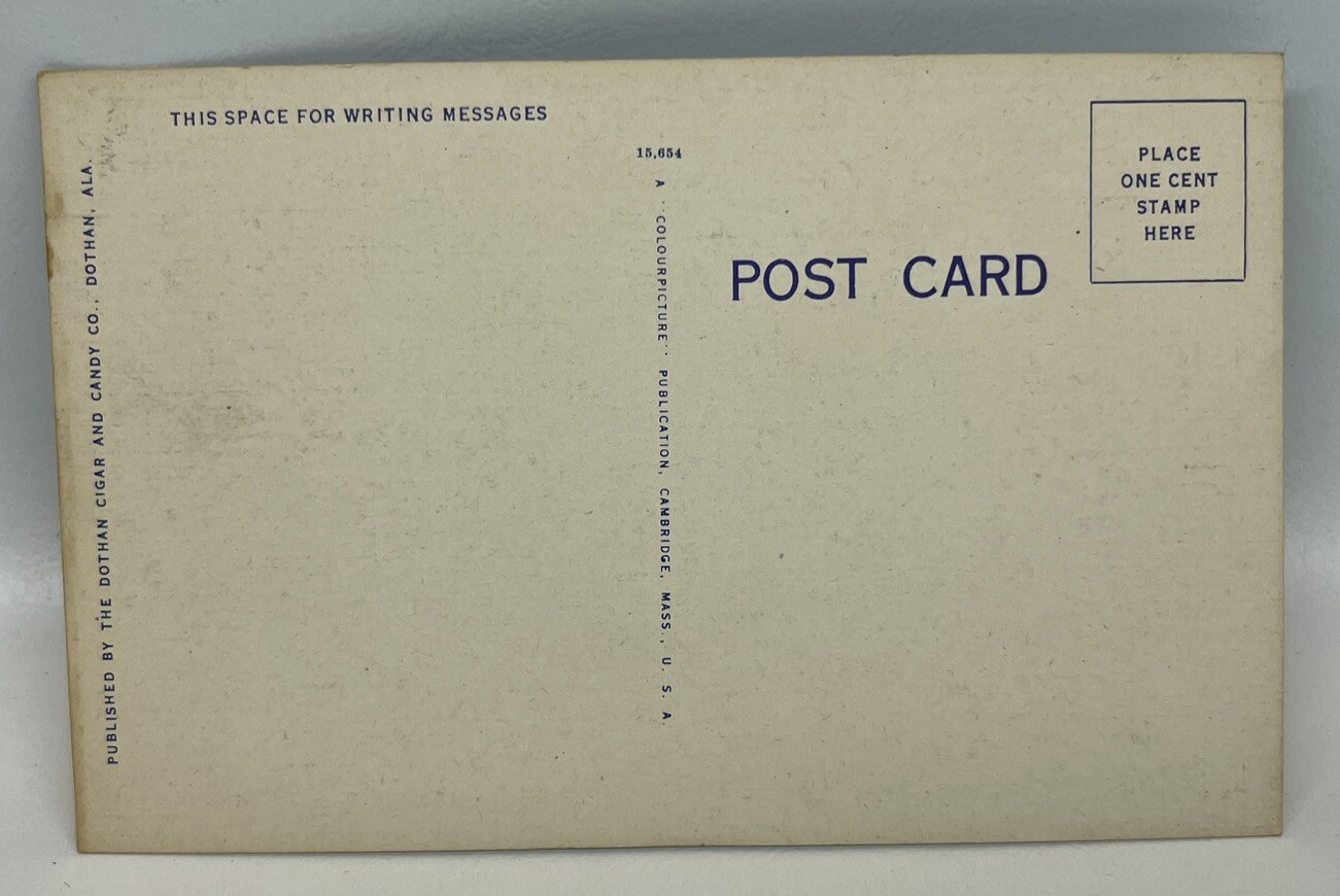 Camp Rucker AL Linen Postcard 318th Field Artillery Field Telephone Unit