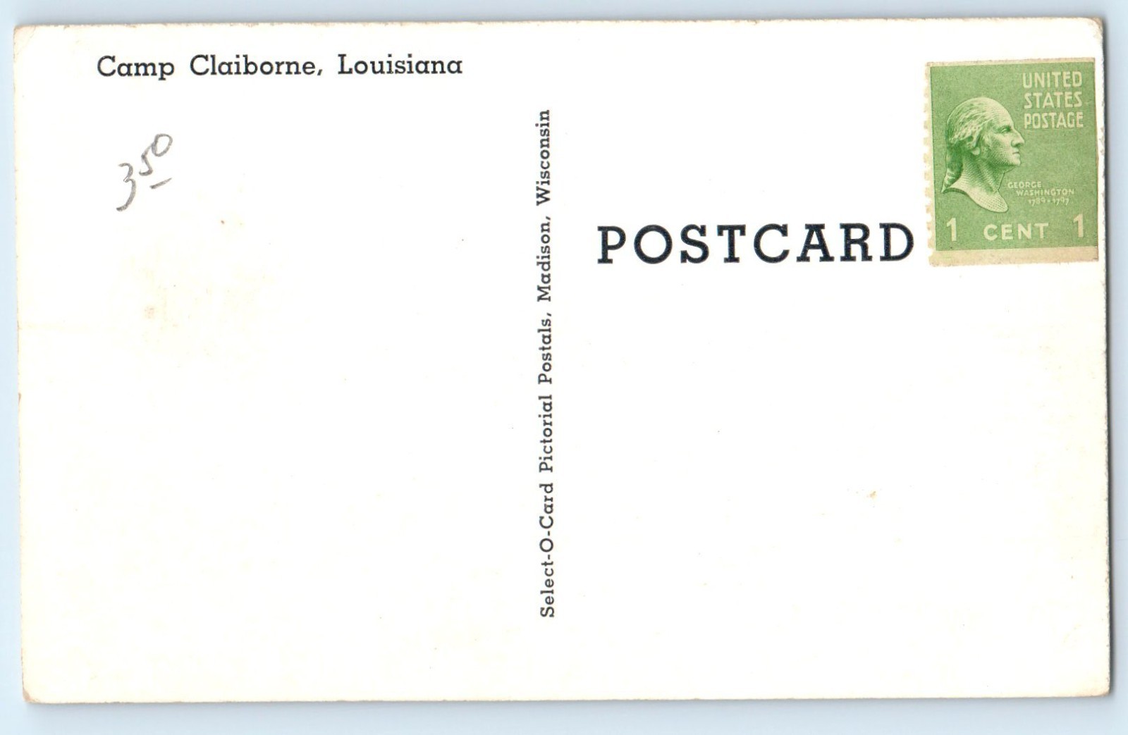 1940 Camp Claiborne Louisiana LA Postcard Mess Hall Hospital Unit Interior View