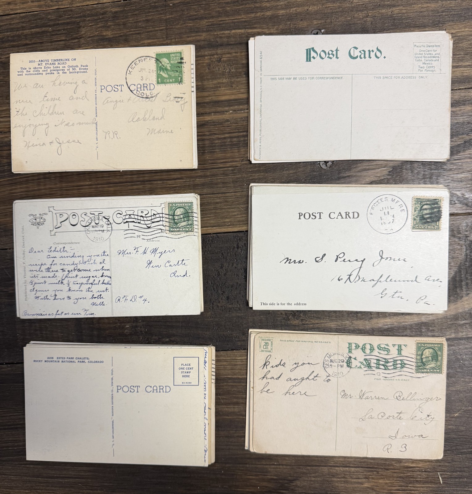 300 Vintage Postcards Lot Pre-1945 Mixed States Countries Topics – No Chrome