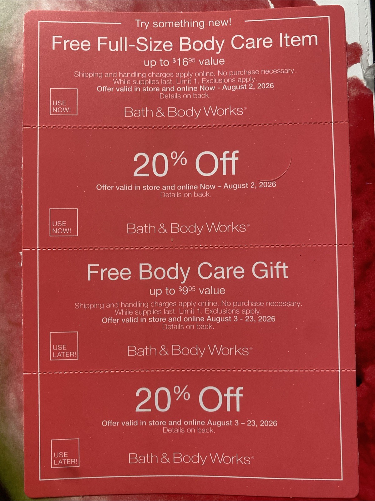 4 Bath & Body Works Coupons – Expires August 2, 2026 & August 23, 2026