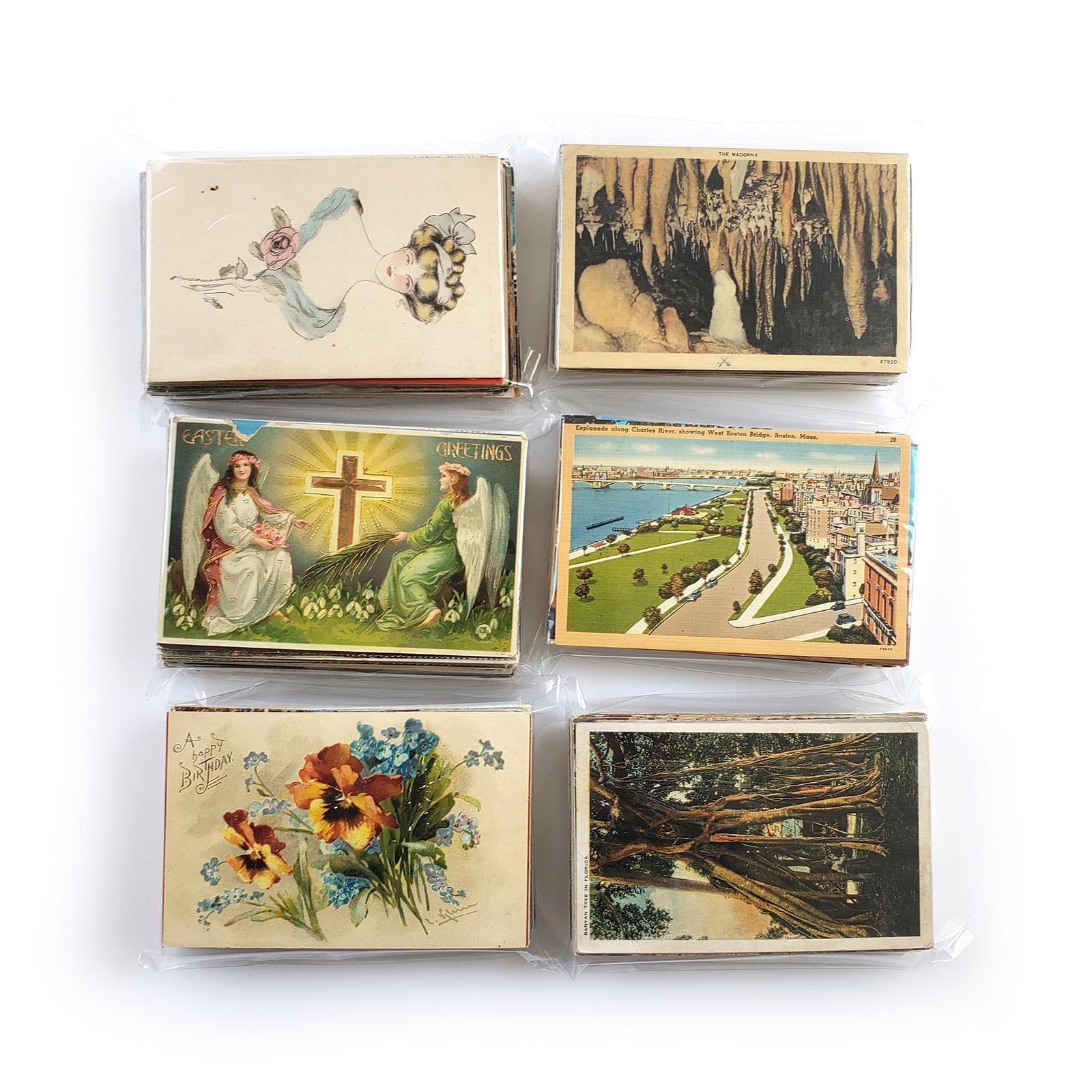 75 Damaged Postcards Lot – Junk Journal Decoupage Unposted Vintage Craft Project