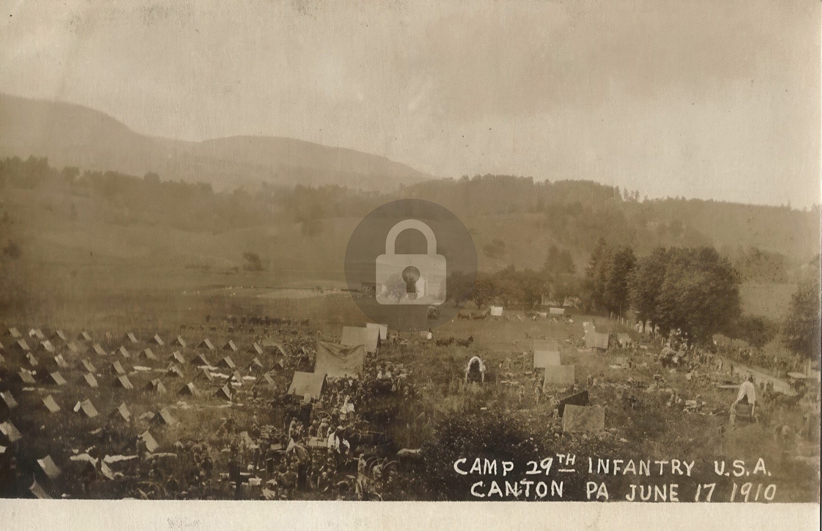 Camp 29TH Infantry United States Army Canton PA RPPC Photo Postcard COPY
