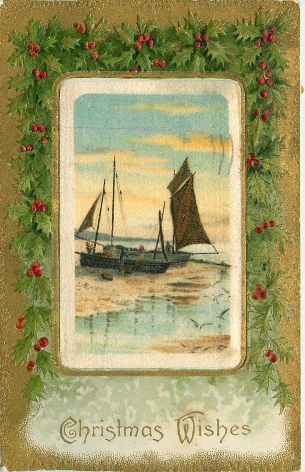 Christmas Wishes 1910 Vtg Postcard – Exeter, Ontario, Canada