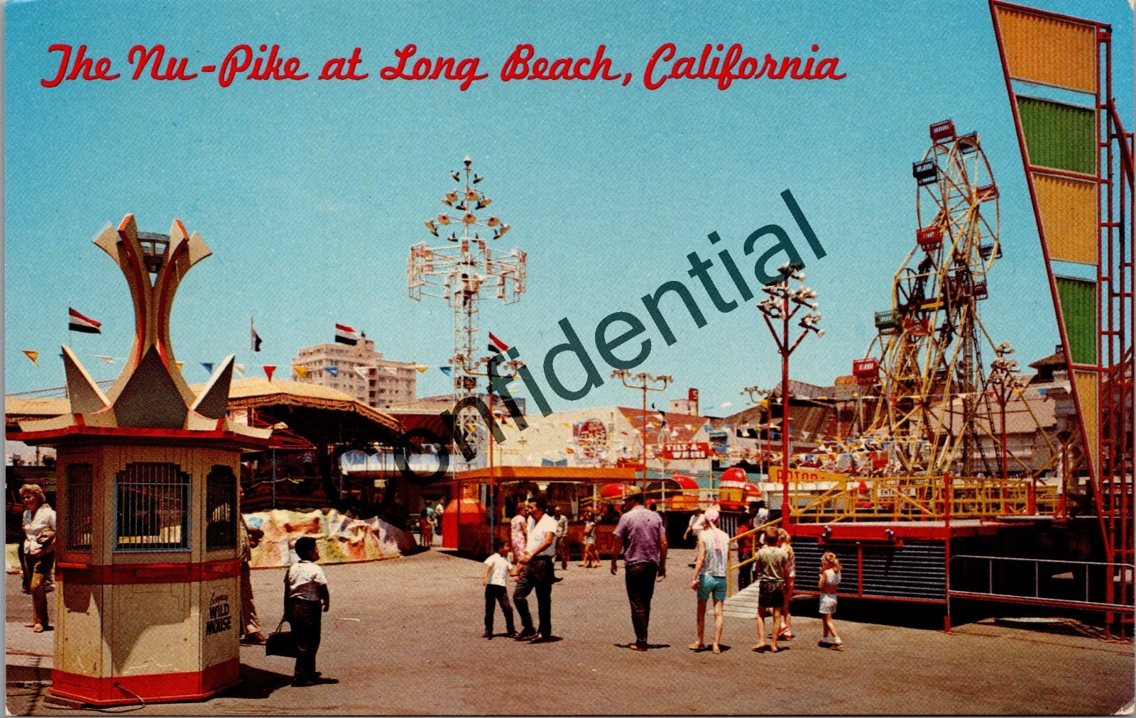 The Nu-Pike Rides & Amusement Park Long Beach California CA Chrome Y134