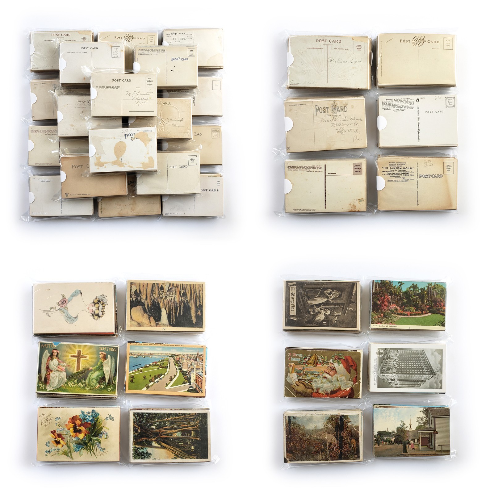 75 Damaged Postcards Lot – Junk Journal Decoupage Unposted Vintage Craft Project