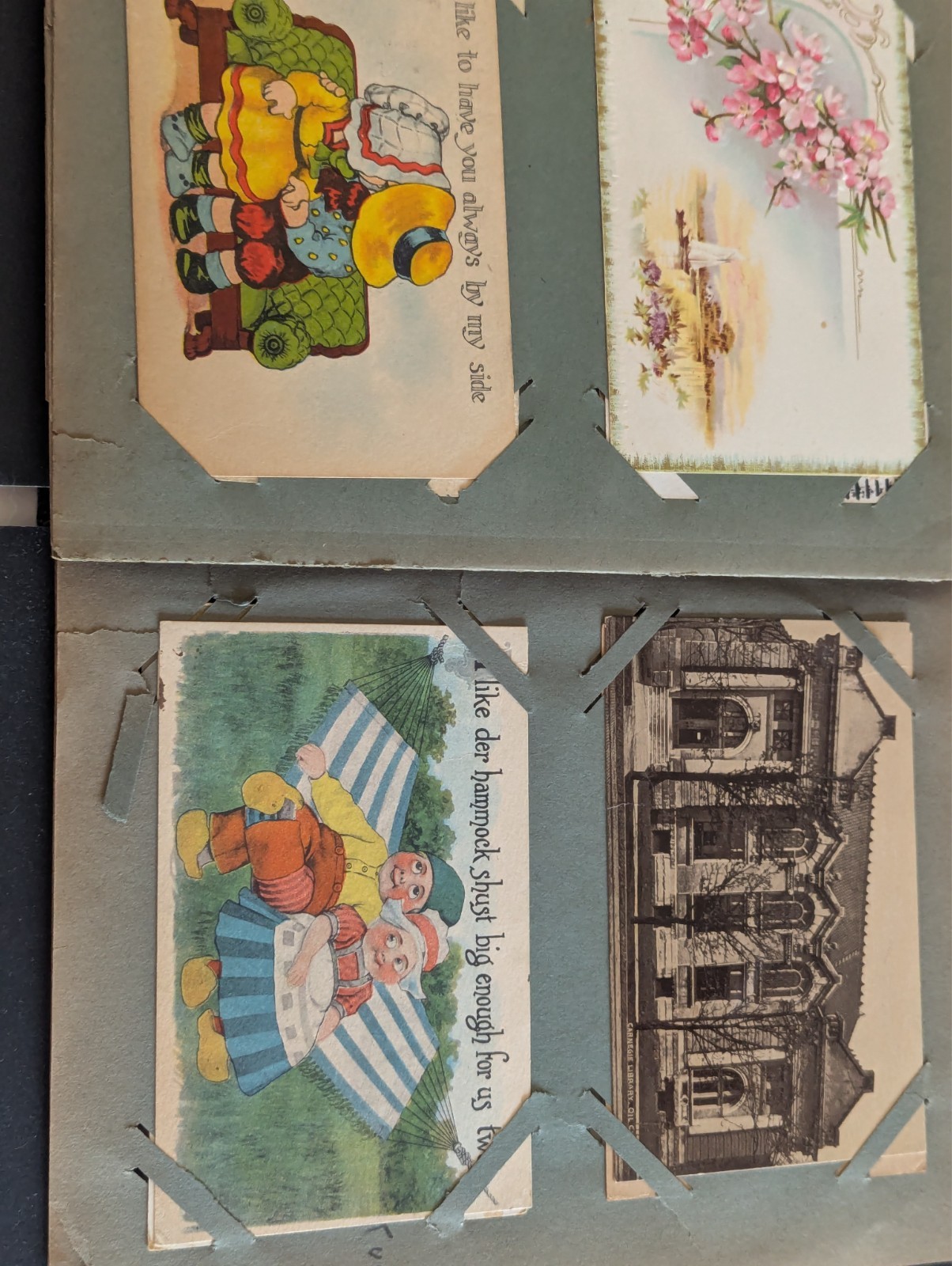 Antique Post Card Lot Book – Some Mailed – See Video – Many Pictures