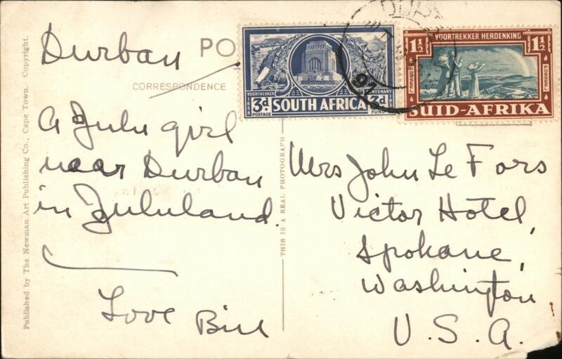 Cape Town, South Africa Rebecca the Well. Original Vintage Real Photo RPPC